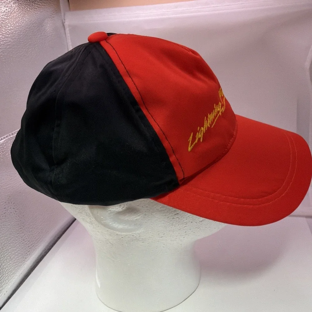 Lightning McQueen Red Black Black Snapback Kids Youth Cap Hat